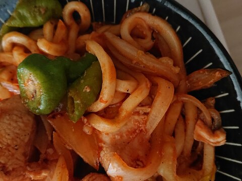 甘辛ケチャップ焼きうどん